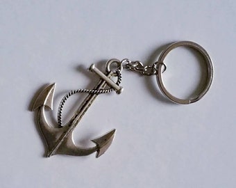 Nautical Anchor Keychain, Sailor Keychain, Nautical Keychain, Rope Anchor Keychain, Gift for Dad, Gift for Boyfriend, Gift for Husband