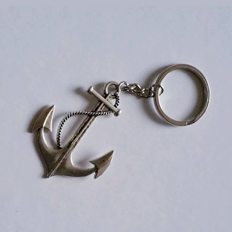 Anchor Metal Keychain - Etsy