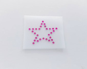 Aplique de estrella con diamantes de imitación, aplique de estrella de 3,8 cm, estrella brillante, estrella con diamantes de imitación, transferencia de estrella pequeña para planchar, aplique de estrella brillante para planchar, lazo brillante, estrellas