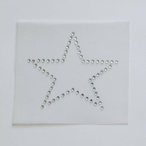 Star Rhinestone Appliqué, Star Rhinestud Appliqués, Rhinestone Star Outline, DIY Iron on Star Patch, Twinkling Star Bling