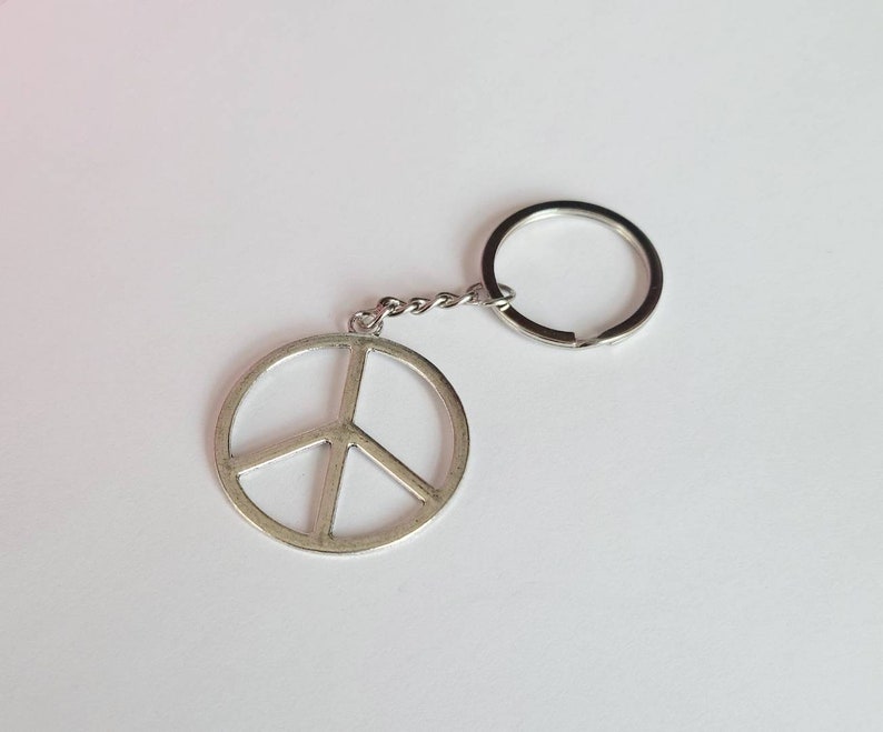 Peace Sign Keychain, Peace Symbol Keychain, Peace Sign Zip Pull, Good ...