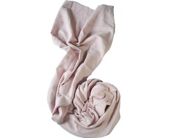 Mauve Pink Shawl Natural Cotton Scarf Natural Dyed Scarf Christmas Gift for Women Beach Shoulder Cover Up