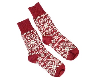 Alpaca wool socks Warm socks for Women Men Woolen soft socks Boot socks Hiking socks Camping socks Birthday gift socks L 9-12