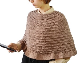 Knit Poncho Capelet for Women Warm Shoulder Warmer Wool Medieval Capelet Birthday gift for mom