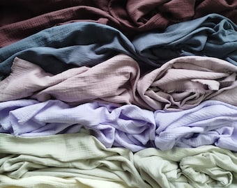 Organic Cotton Muslin Scarf Shawl: Lightweight Wrap Cover-Up
