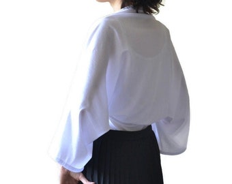 Formal shrugs Womens shrug Wedding shrug White lightweight shrug Bridal shrug Long sleeve shrug Cotton shrug