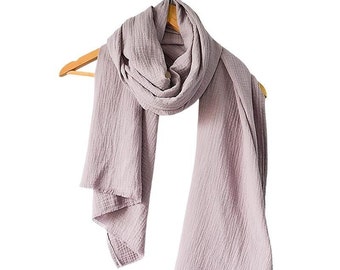 Plant dyed organic cotton scarf Mauve Pink Cotton Scarf Shawl Cover Up Gender Neutral Scarf Mothers Day Gift