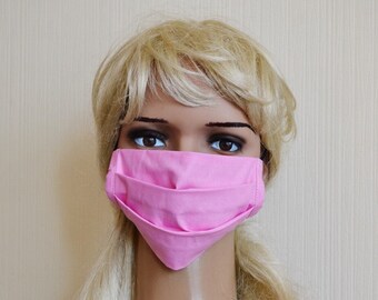 Small face mask Printed face mask Pink face mask Cute face mask Cotton face mask