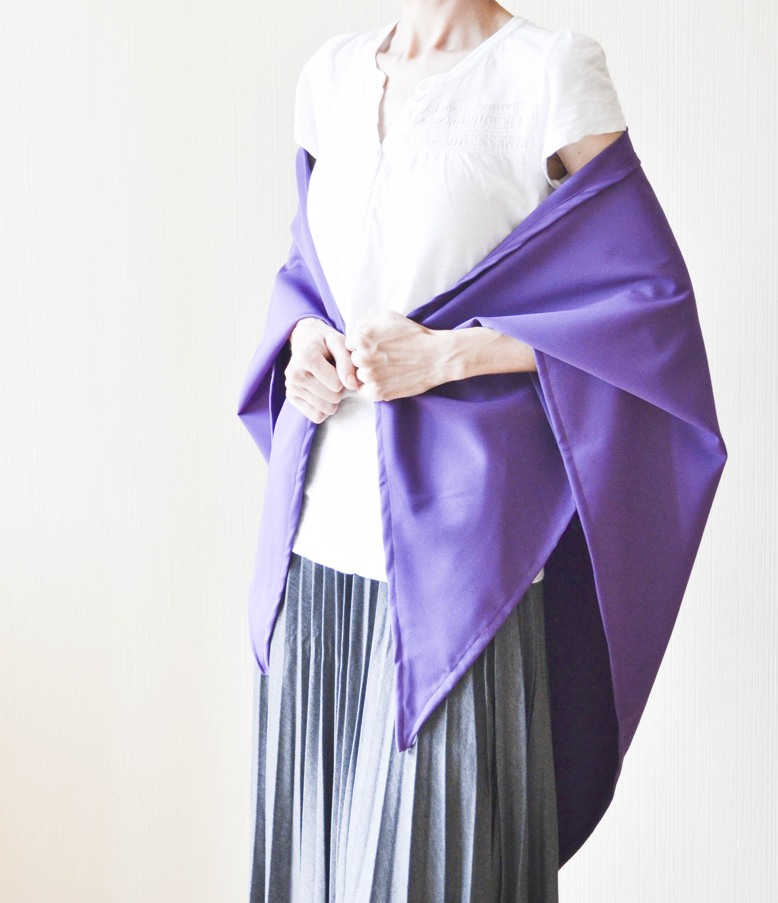 pleated jersey shawl