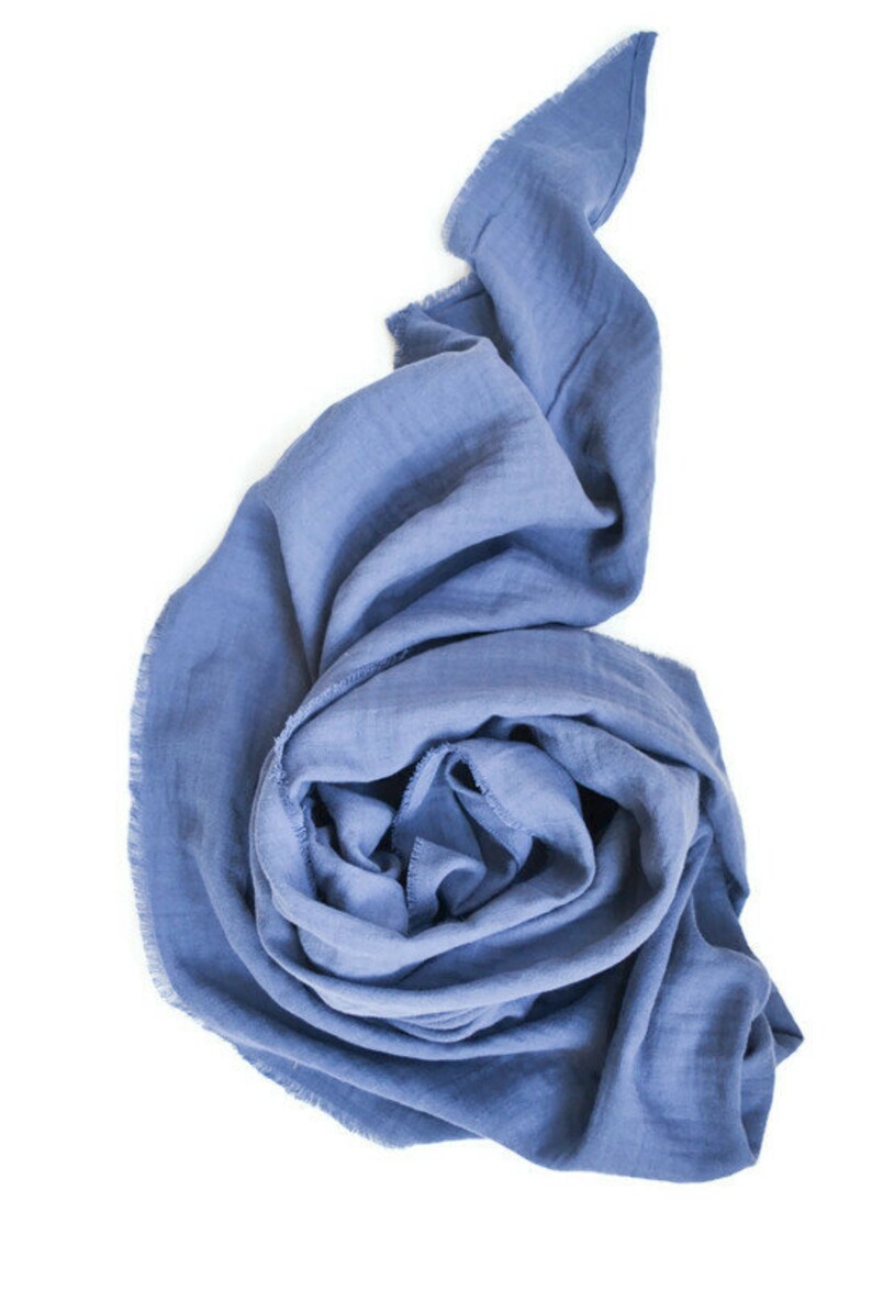 Cotton Muslin Scarf Shawl for Women XXL Cloth Women Blue Scarf Etsy