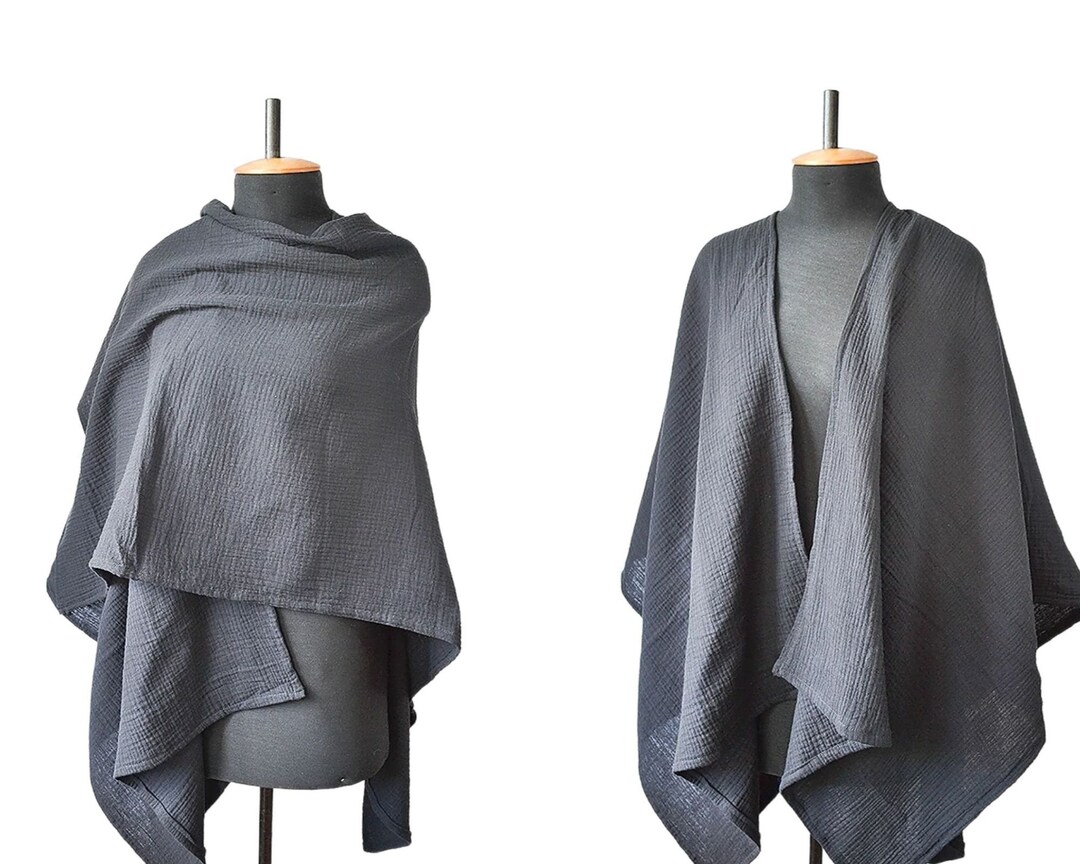 Ruanas Kimono for Women Lightweight Black Ruana Wrap Cloak Etsy