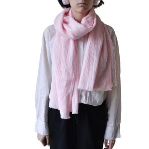 Mauve pink organic cotton gauze scarf Long scarf Women scarf Spring scarf Medium cotton muslin scarf Spring Gift for Women image 8