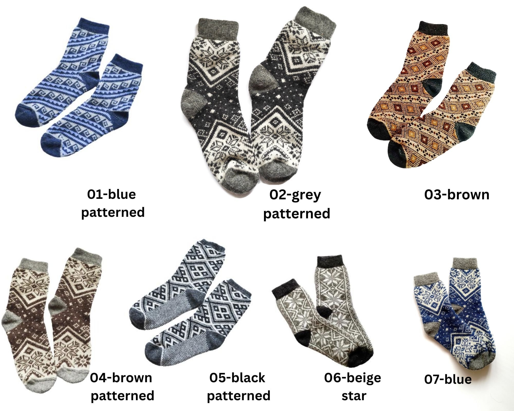 Générique Chaussettes 3D Tricotées Avec Des Animaux,Chaussettes