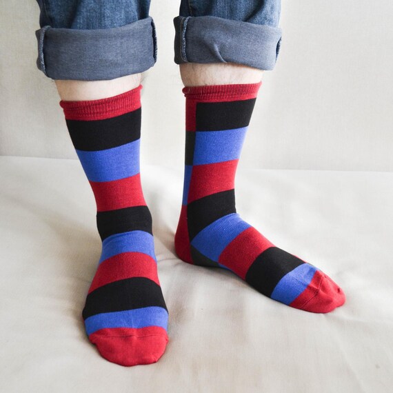 mens organic cotton dress socks Love Sock Company Men's Solid Socks, 3-Pack - Black/Light gray/Dark navy