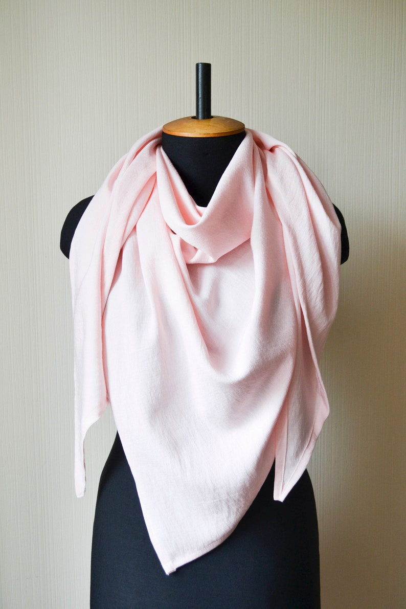 Pink linen scarf Blush pink shawl Pink bridal shawl Pink wedding shawl Womens scarves Organic linen scarf
