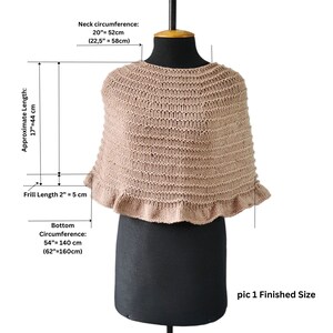 Easy Poncho Capelet Pdf Knitting Pattern For Beginner Shoulder Warmer Pdf Highlander Celtic Capelet Cape Wrap Digital Download image 9