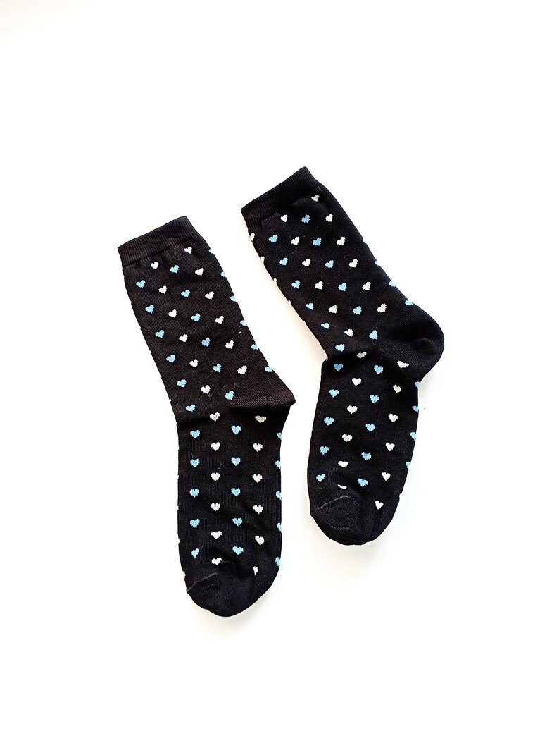 Women Cotton Socks with Hearts Cozy Socks Gift Women Socks Cute Valentines Day Gift for Women US 7-9 image 8