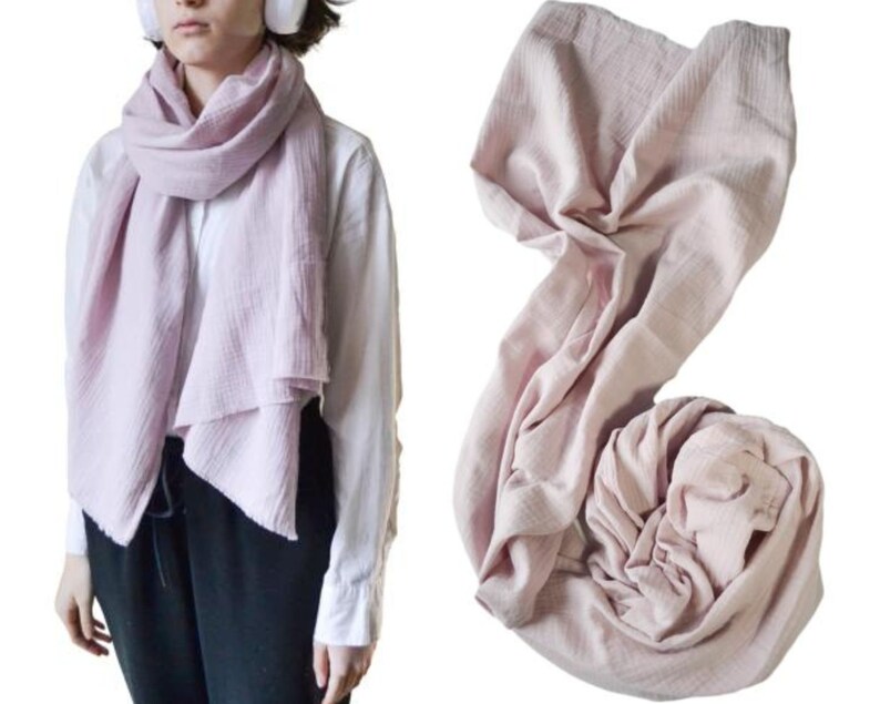 Organic Cotton Muslin Scarf Shawl Shoulder Wrap Gender Neutral Etsy