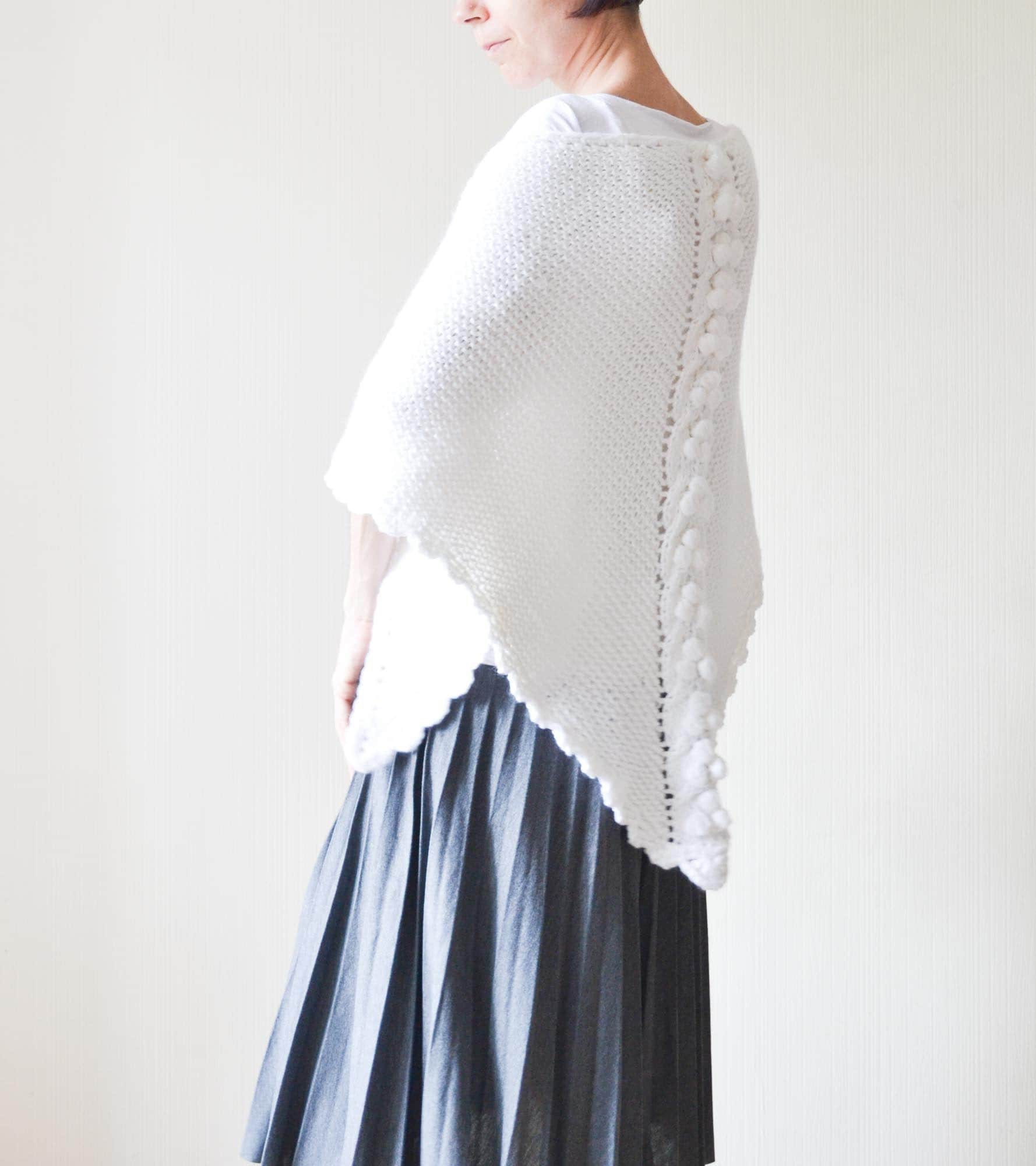 White bridal shawl Winter wedding shawl Rustic bridal wrap Etsy
