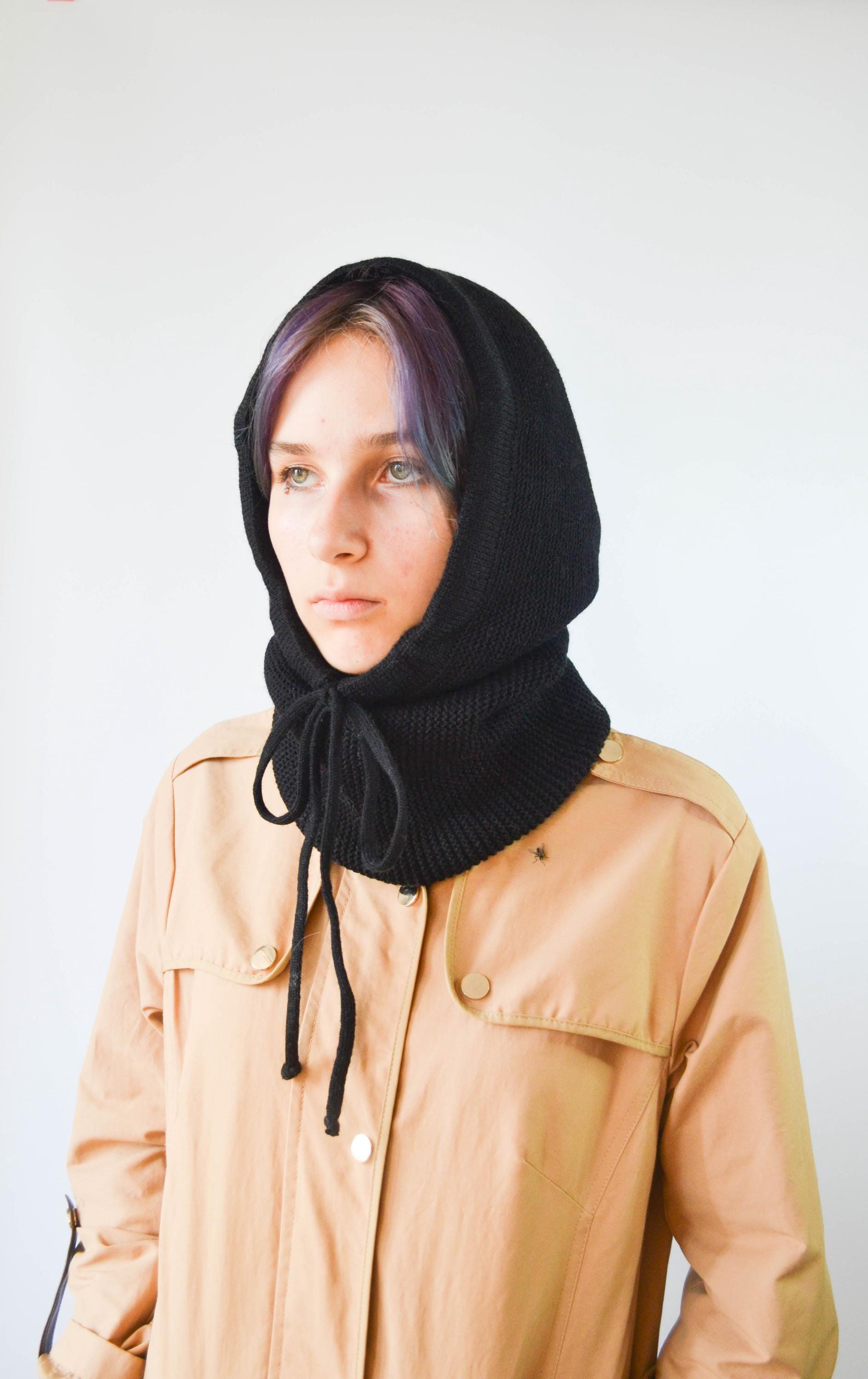 Satin Lined Hooded Scarf - Etsy Satin Lined Hooded Scarf - Etsy