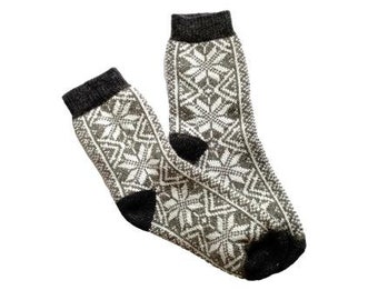 Hiking socks Warm Thick socks Wool socks men Knitted socks Easter gift for him Outdoor gift for men L 9-12 EU 43-45