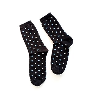 Women Cotton Socks with Hearts Cozy Socks Gift Women Socks Cute Valentines Day Gift for Women US 7-9 image 5