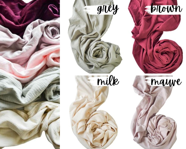 Mauve pink organic cotton gauze scarf Long scarf Women scarf Spring scarf Medium cotton muslin scarf Spring Gift for Women zdjęcie 2