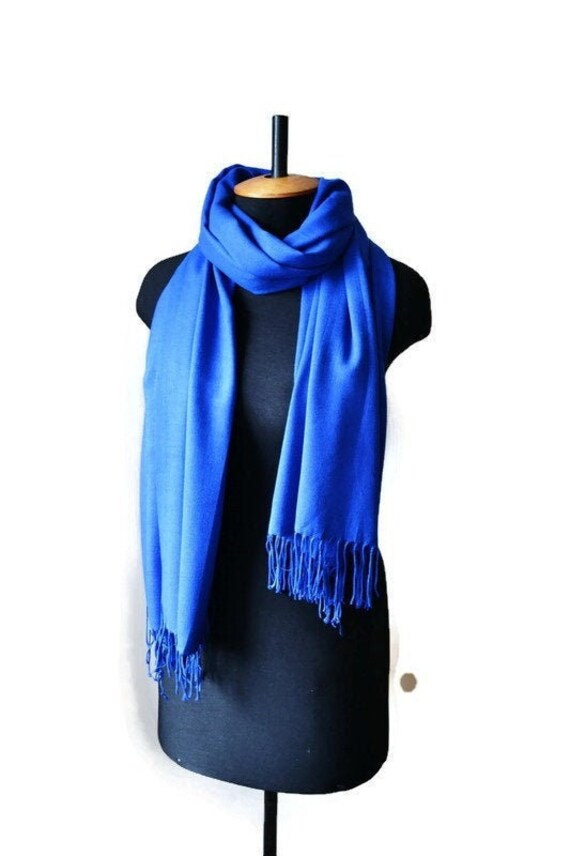 blue cashmere wrap