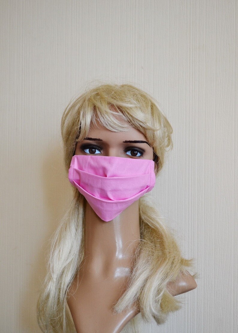 Small face mask Printed face mask Pink face mask Cute face Etsy