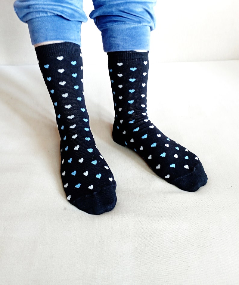 Women Cotton Socks with Hearts Cozy Socks Gift Women Socks Cute Valentines Day Gift for Women US 7-9 image 6