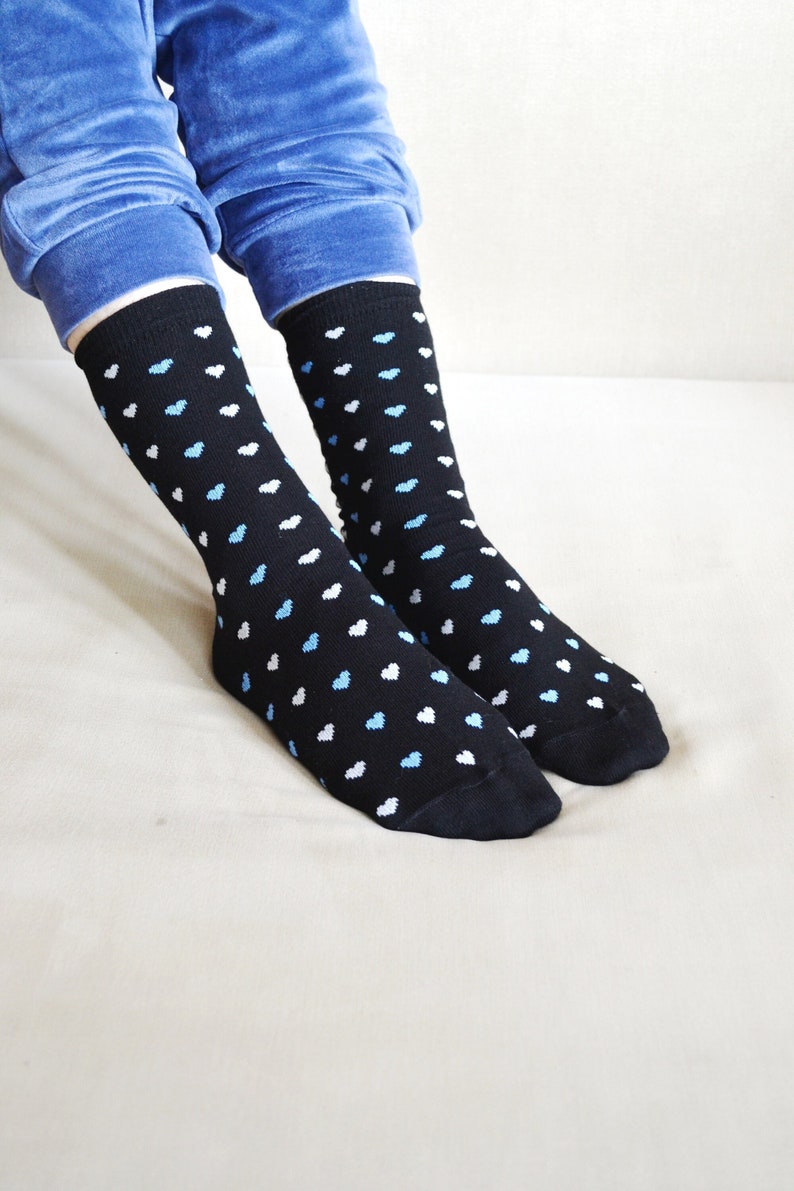 Women Cotton Socks with Hearts Cozy Socks Gift Women Socks Cute Valentines Day Gift for Women US 7-9 image 1