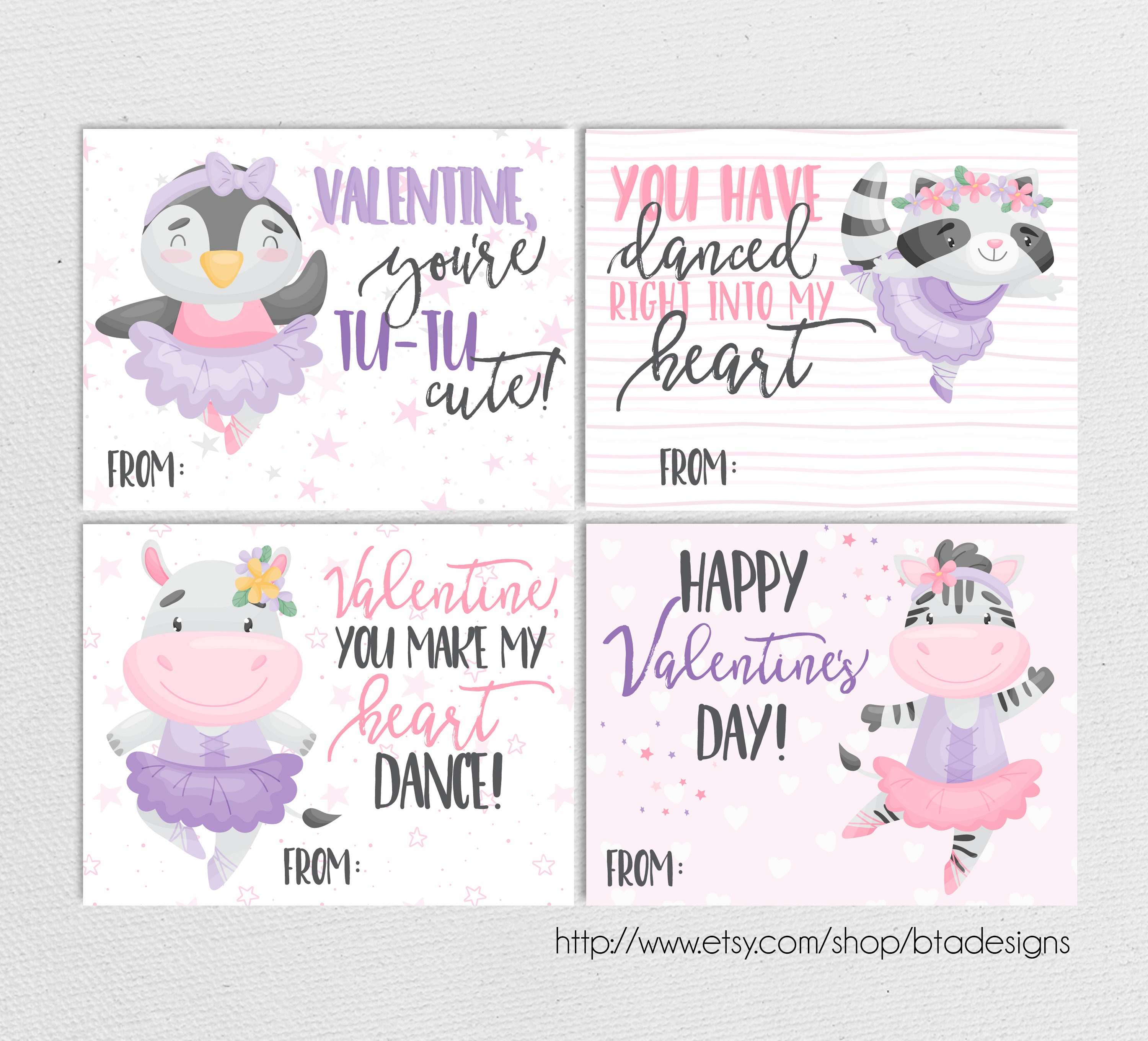 Printable Animal Ballerina/dance Valentine Cards // Instant - Etsy Printable Animal Ballerina/dance Valentine Cards // Instant - Etsy