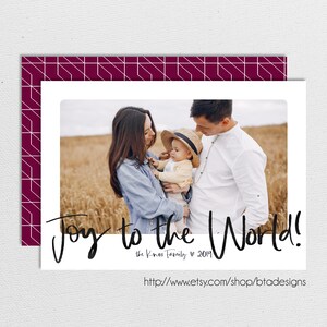 PC13 // Alegría para el mundo // Tarjeta de Navidad // Tarjeta de Año Nuevo // Tarjeta navideña // Tarjeta de Navidad con foto