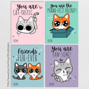 Printable Cat Valentine Cards 2 // Instant Download