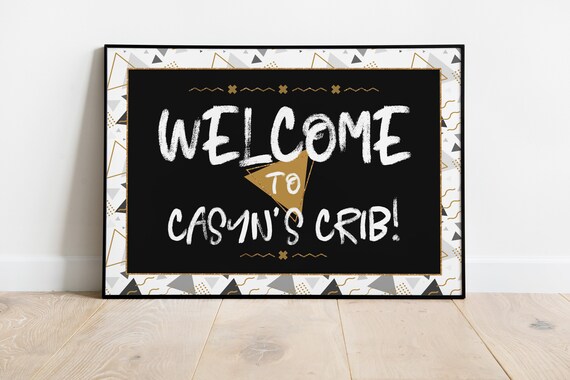 Two Legit to Quit Birthday Party Welcome Sign // Digital File Il_570xn
