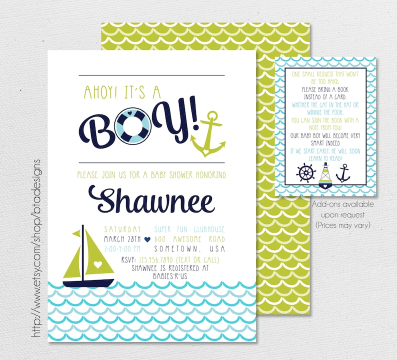 etsy nautical baby shower