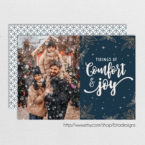 PC17 // Comfort e gioia // Biglietto di Natale // Biglietto di Capodanno // Biglietto di auguri // Biglietto di Natale con foto