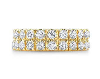 Double Row Diamond Mens Band