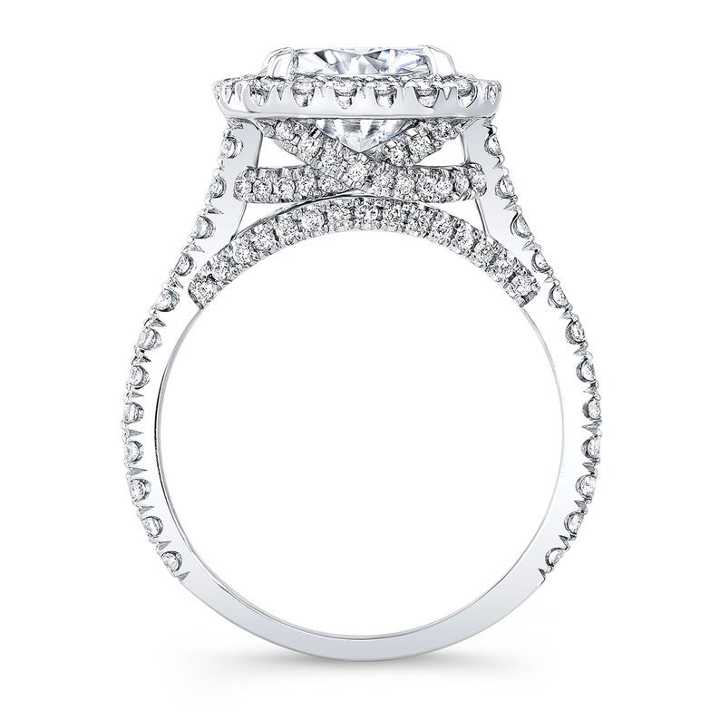 RACQUEL 3.00ct. Moissanite Engagement ring on 14k White Gold image 2