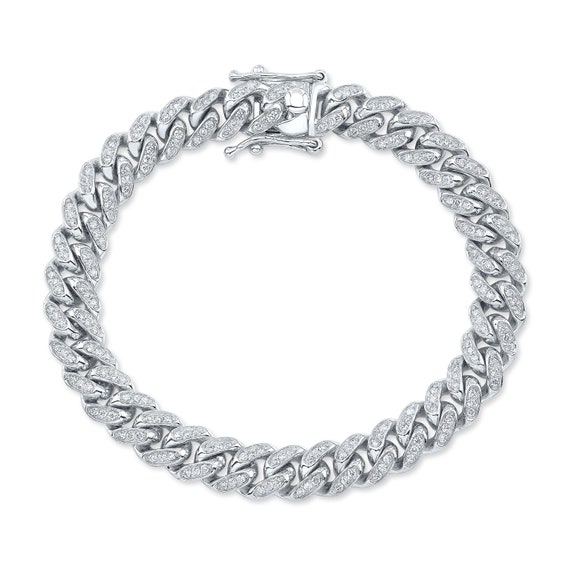 Diamond Cuban Chain Bracelet - Etsy 
