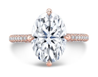 Karine 5.20ct. Moissanite & Diamonds Ring