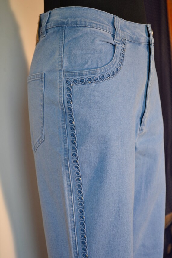 jeans with rhinestones on legs