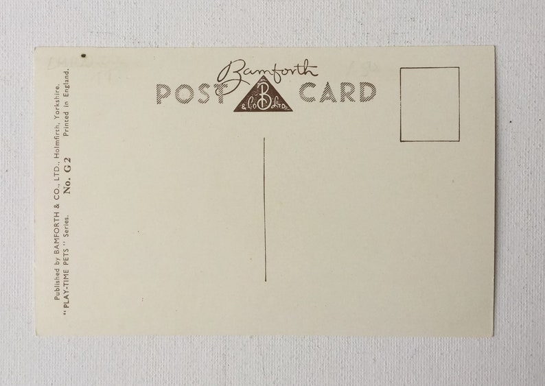 Your Choice Unused Rabbit Deer Squirrel 1950s \u201cPlaytime Pets\u201d by Taylor for Bamforth Ltd Cute Vintage Animal Postcards 01527