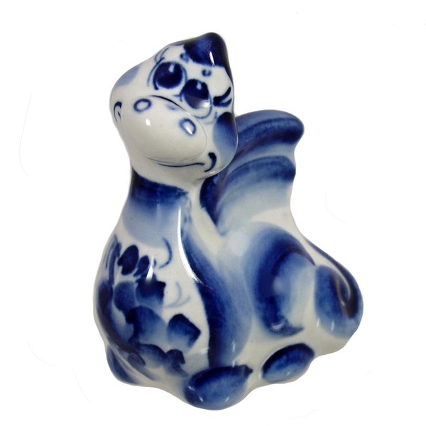 Dragon Blue an White Porcelain Figurine - The Symbol of The Year 2024