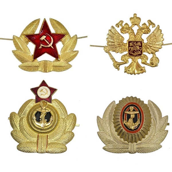 Russian Soviet Red Army and Navy Hat Pin Badge