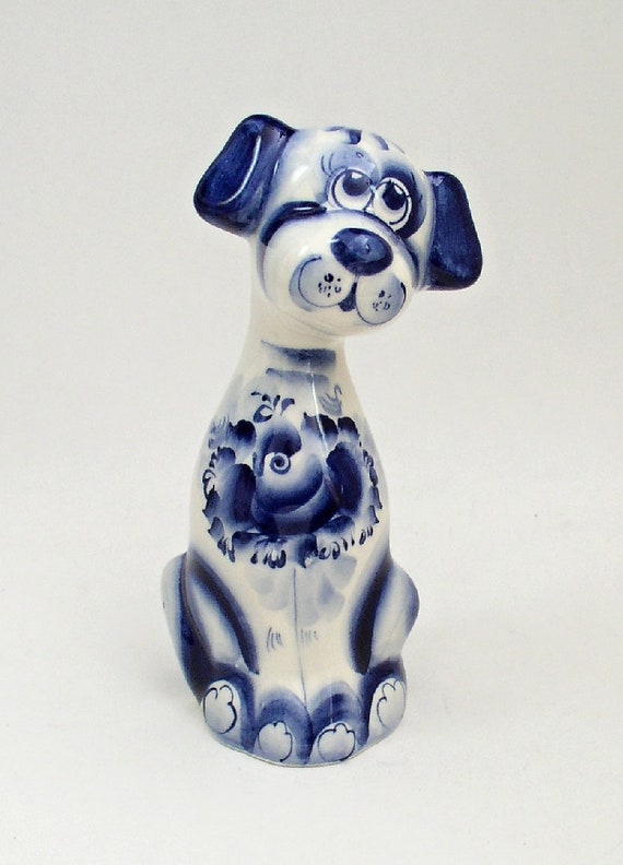 RUSSIAN GZHEL PORCELAIN FIGURINE COW #0215