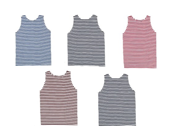 Striped Tank Top Russian Soviet Military Army Marines Airborne Navy