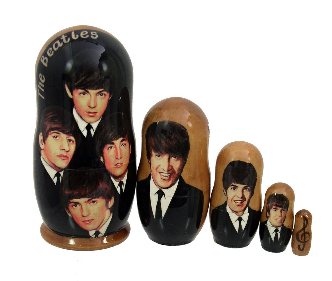 5pcs Russian Nesting Doll of the BEATLES 3657 Etsy