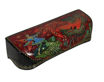 Kholui Russian Lacquer Box The FEATHER of the FIREBIRD #4079