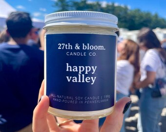Penn State Candle – Happy Valley Soy Candle | University Gift | State College Décor | Alumni, Graduation, Freshman & Senior Gift, Game Day